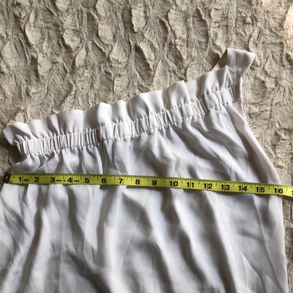 Belle Sky White One-Shoulder Top - Picture 3 of 6